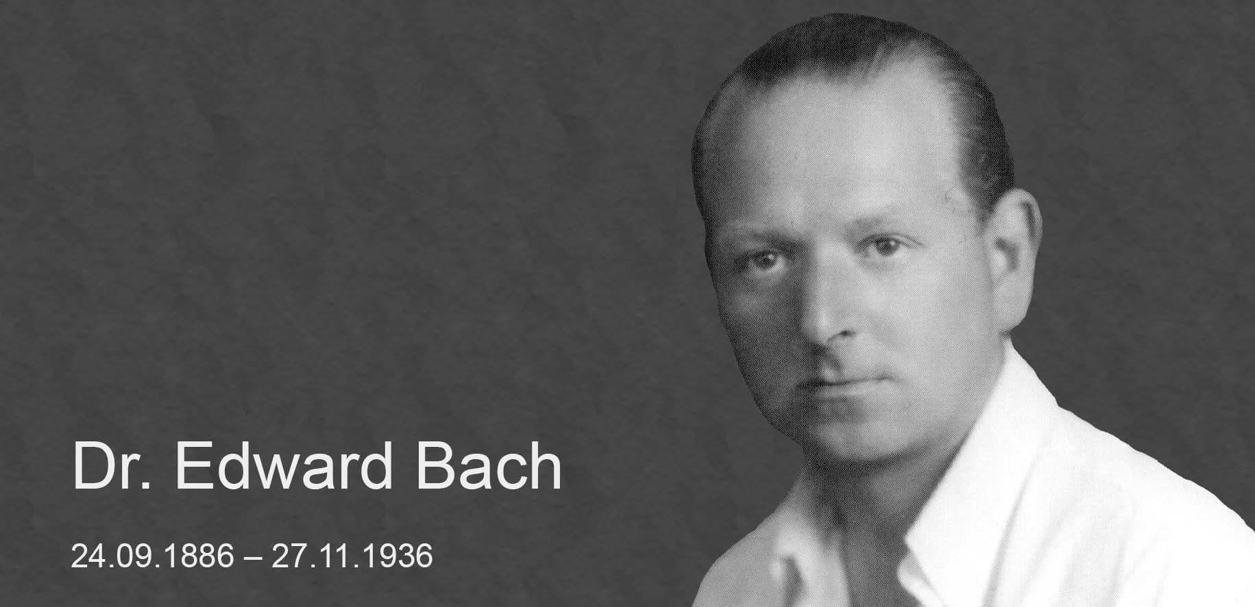 Photo noir et blanc du Docteur Edward Bach avec sa date de naissance et de décès